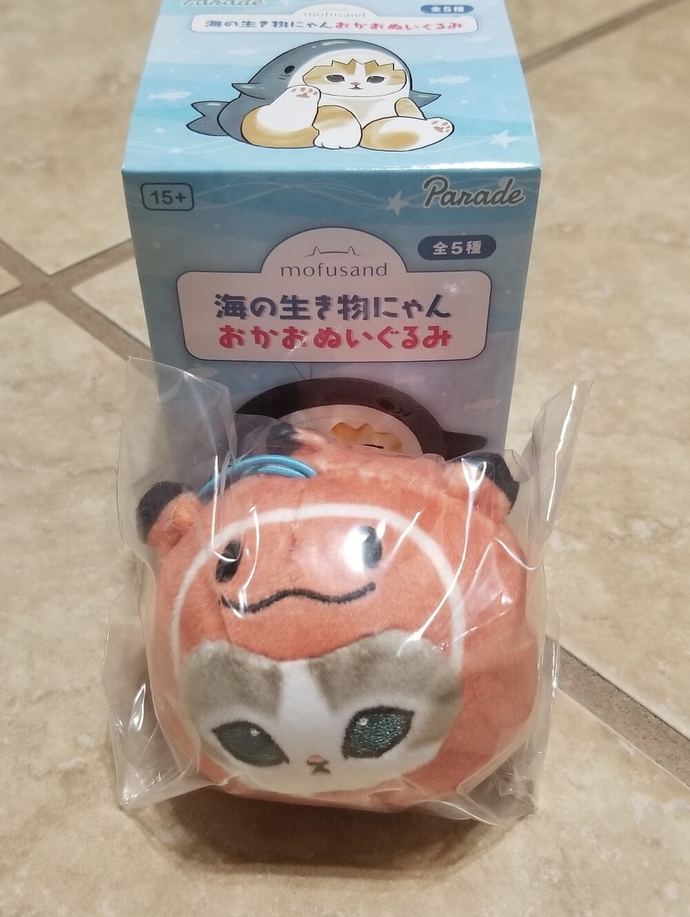 Mofusand Cats Marine Life Bag Charm Blind Box Series: Clownfish